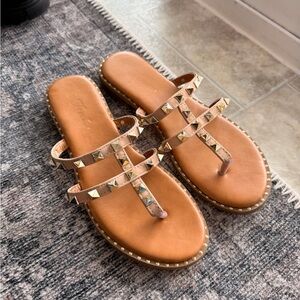 Studded Tan Sandals